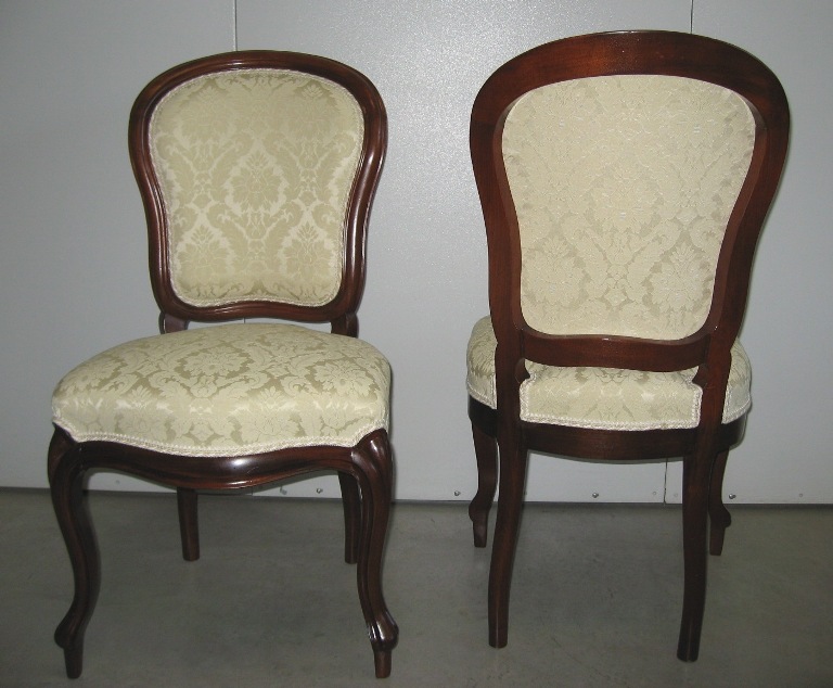 Coppia di sedie/ poltroncine restaurate in mogano massello antiche seconda  metà del 1800 – ANTIQUARIEIN