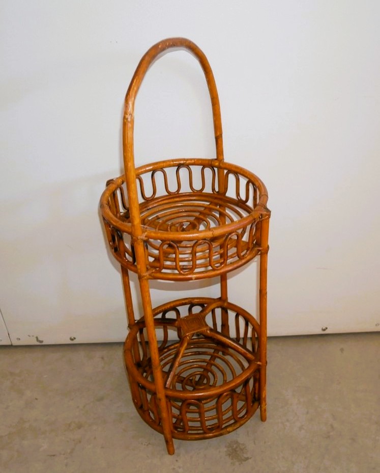 Porta bottiglie–oggetti in bambù Vintage anni 60-70